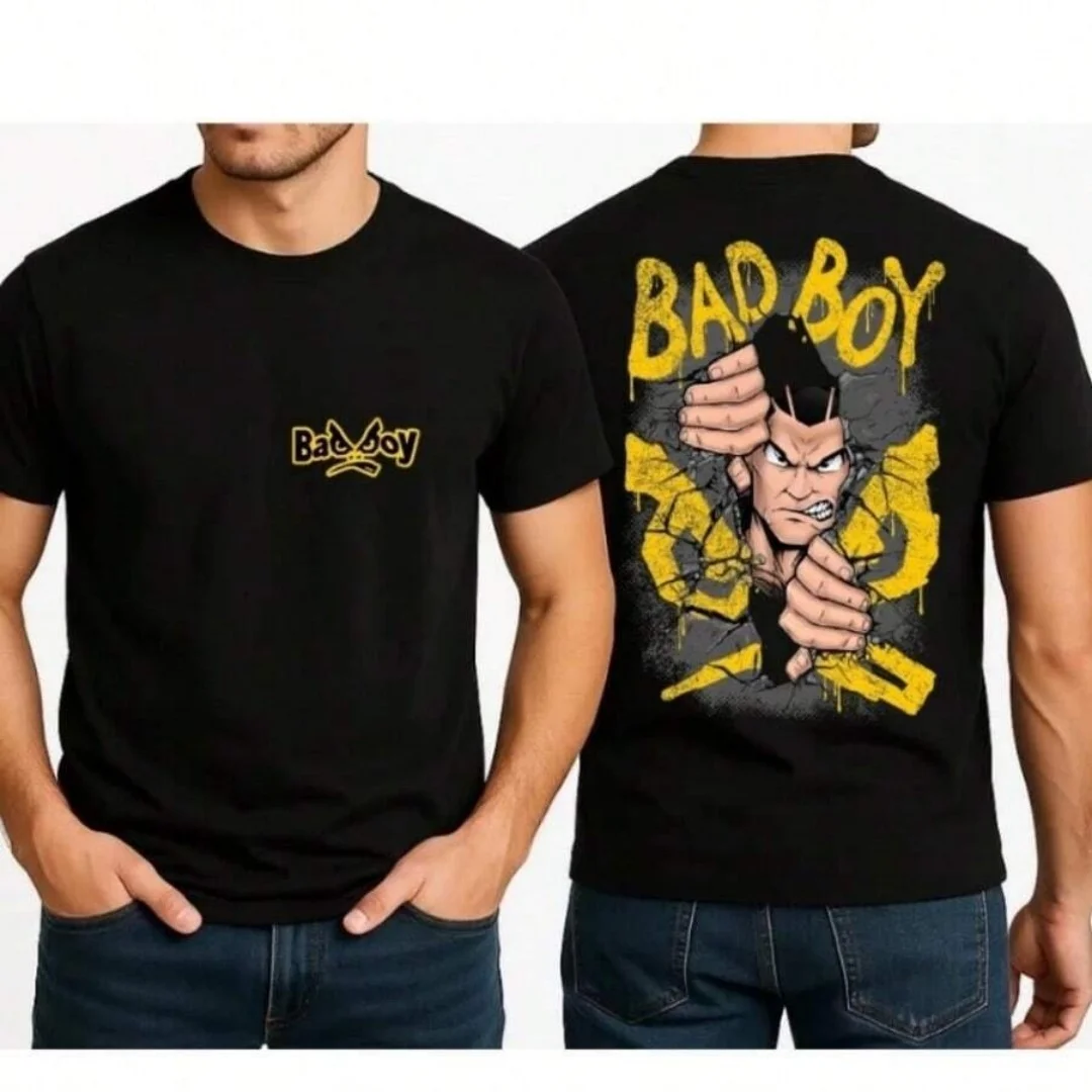 Street Fashion For Boy - Fashion BAD BOY Crack Breakthrough Cartoon