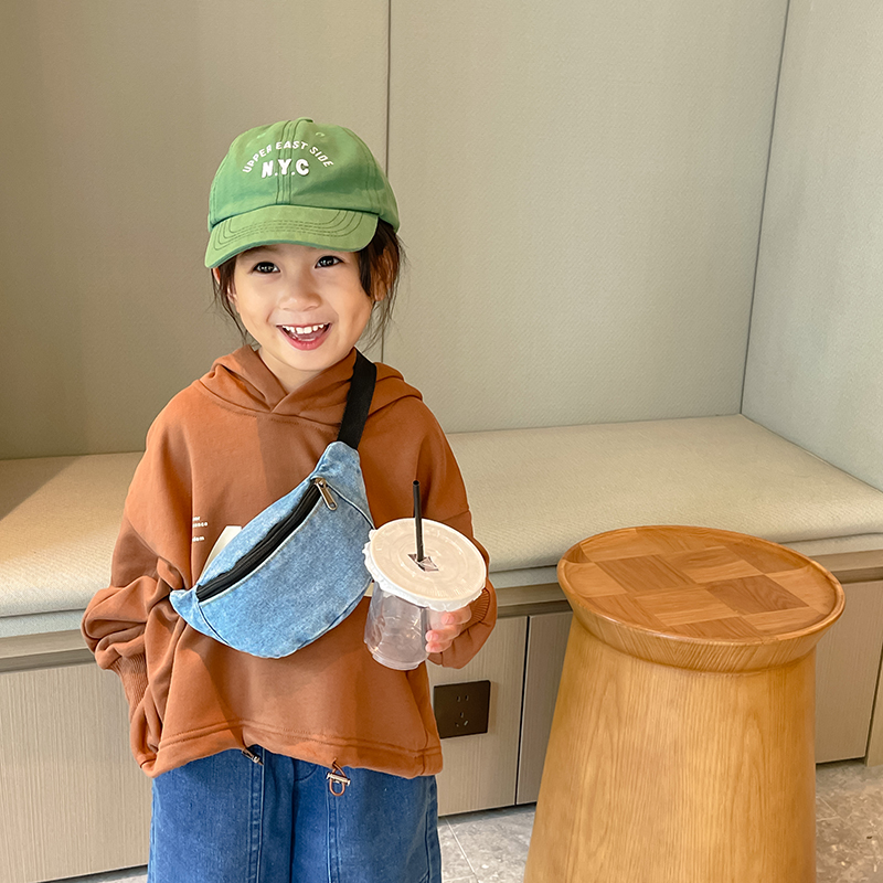 Street Fashion For Boy - Fashion Denim Children's Waist Bags Leisure
