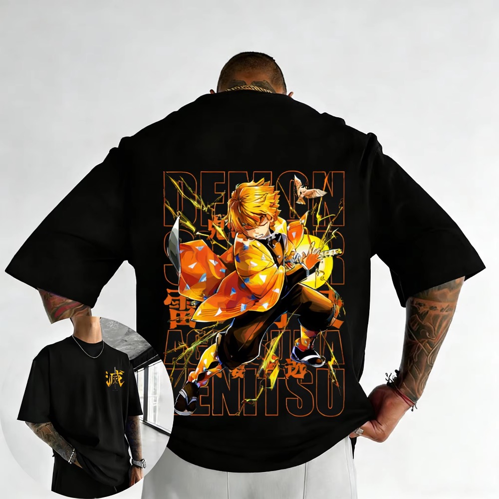 Plus Size Demon Slayer Summer  - Street Fashion Anime review and price