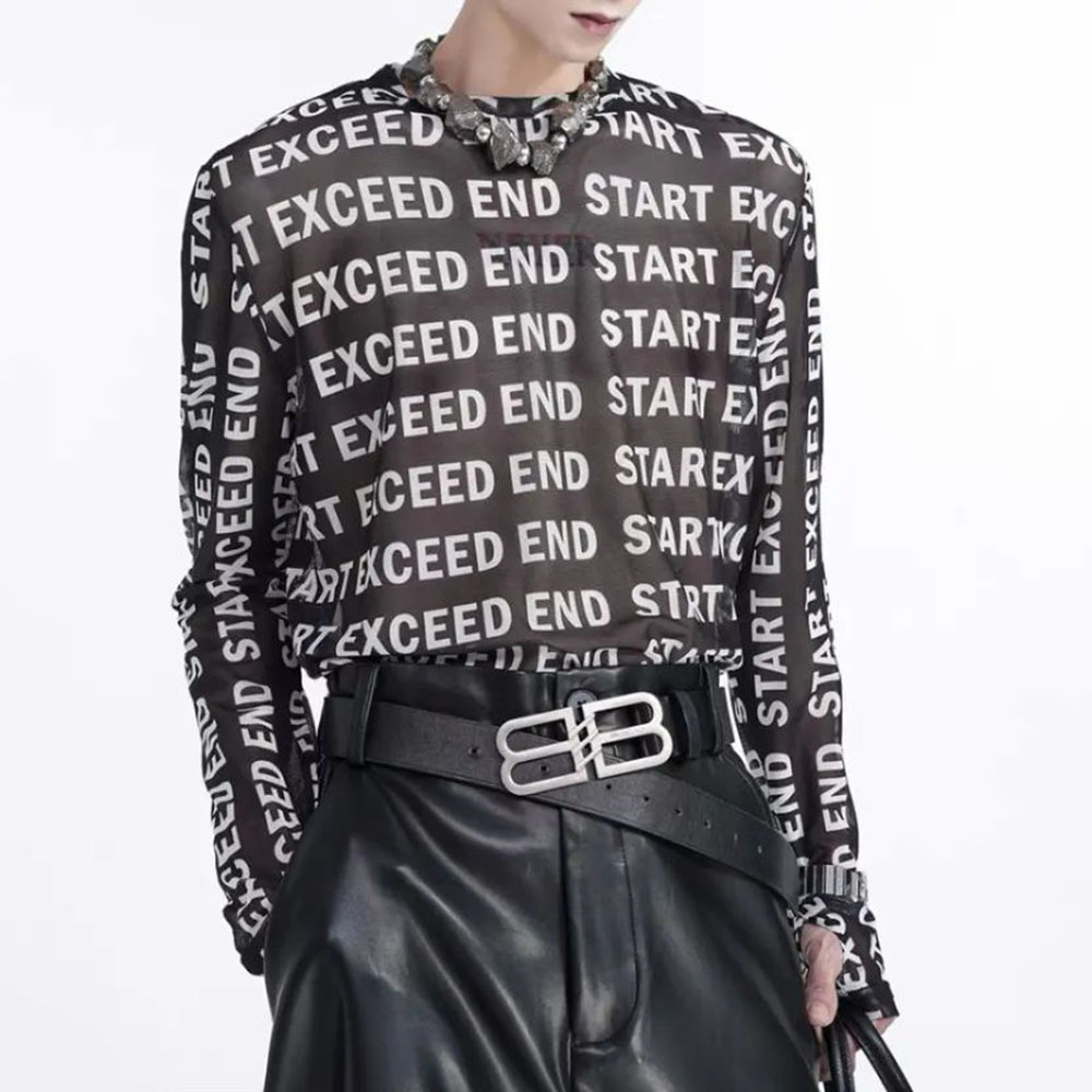 Mens Tops Fashion Letter Print - Street Fashion For Boy review and price