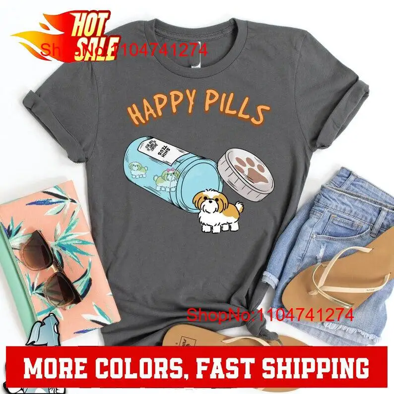 Shih Tzu Happy Pills T Shirt D - Street Fashion Mood review and price