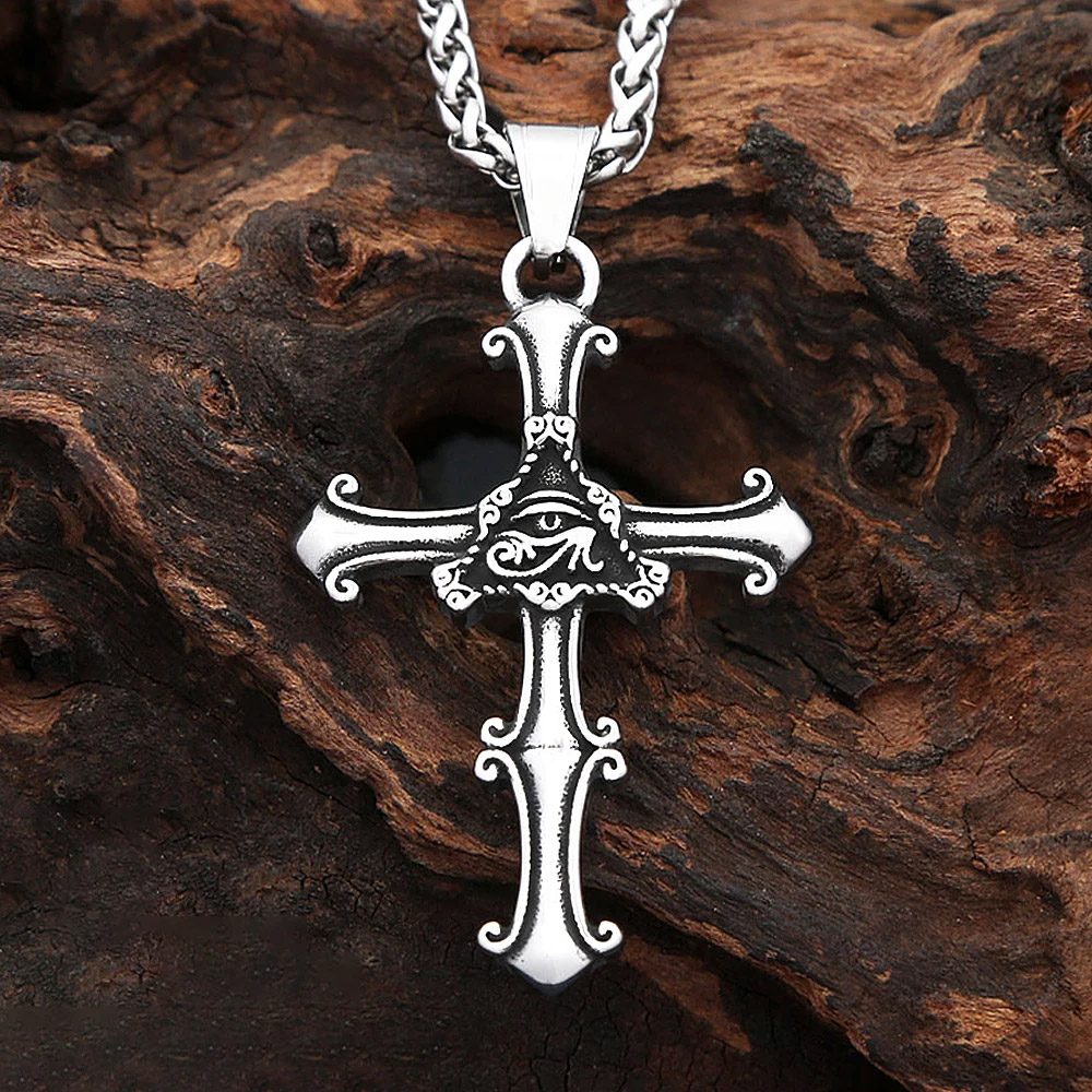 Gothic All Seeing Eye Cross Pe - Street Fashion Egypt review and price