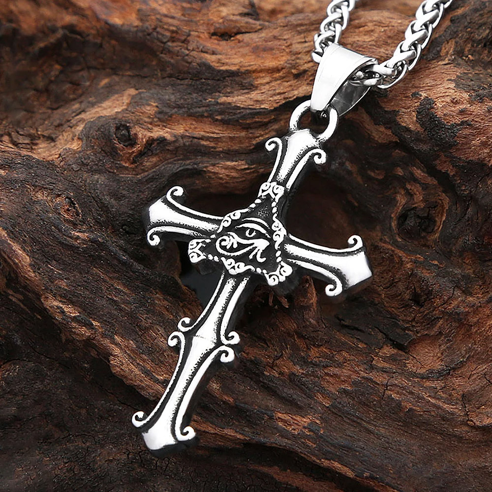 Gothic All Seeing Eye Cross Pe - Street Fashion Egypt review and price