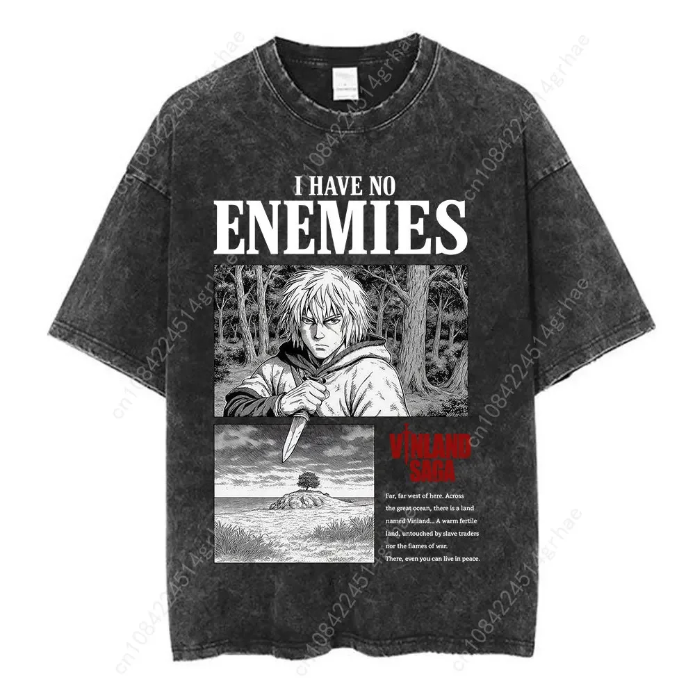 Vintage Washed Anime Vinland S - Street Fashion Anime review and price