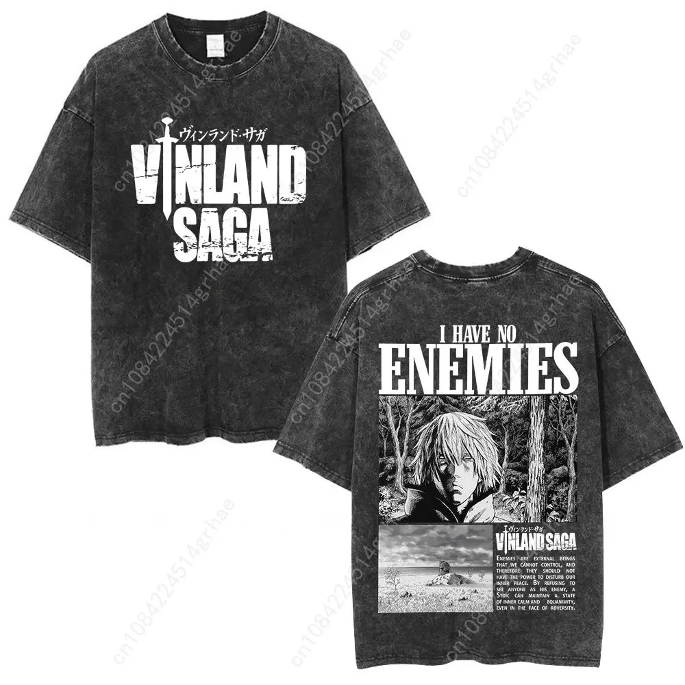 Vintage Washed Anime Vinland S - Street Fashion Anime review and price