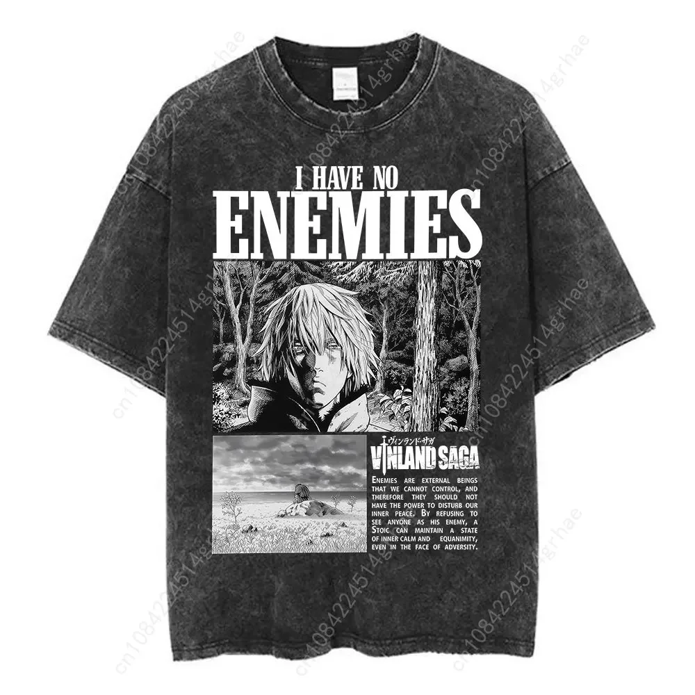 Vintage Washed Anime Vinland S - Street Fashion Anime review and price