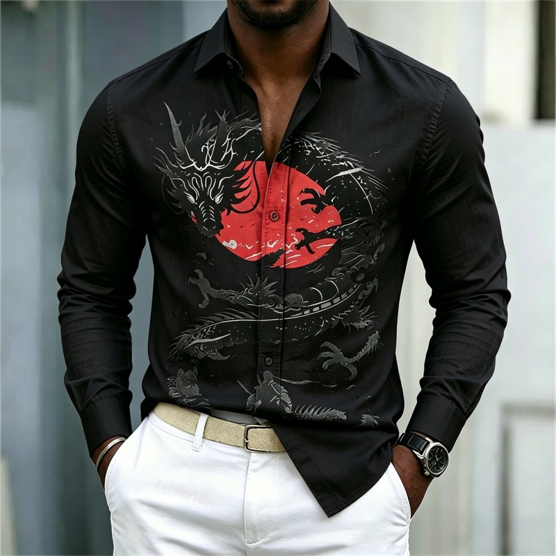 2026 New Men's Shirt White Bla - Street Fashion For 2026 review and price