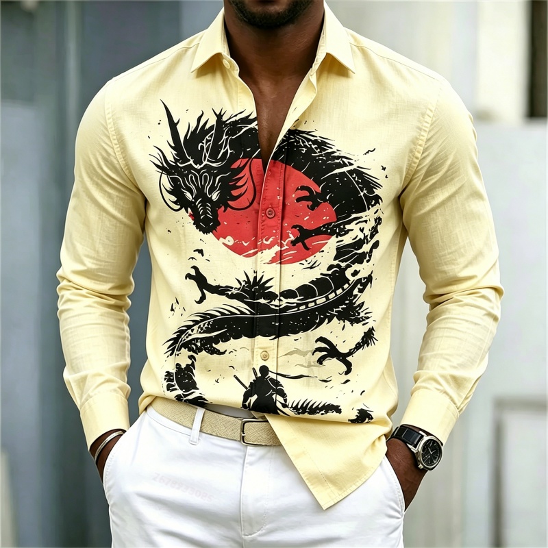 2026 New Men's Shirt White Bla - Street Fashion For 2026 review and price