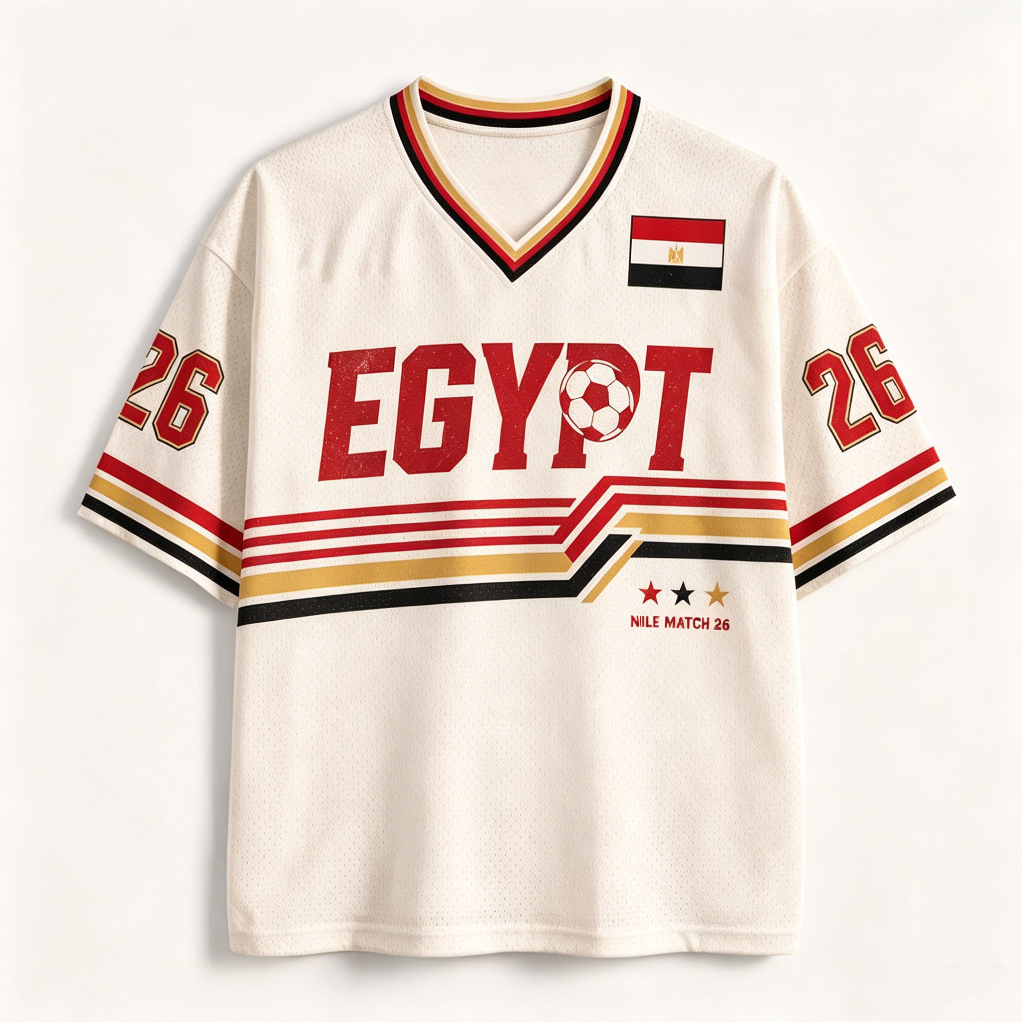 2026 Egypt jersey retro V-neck - Street Fashion Egypt review and price