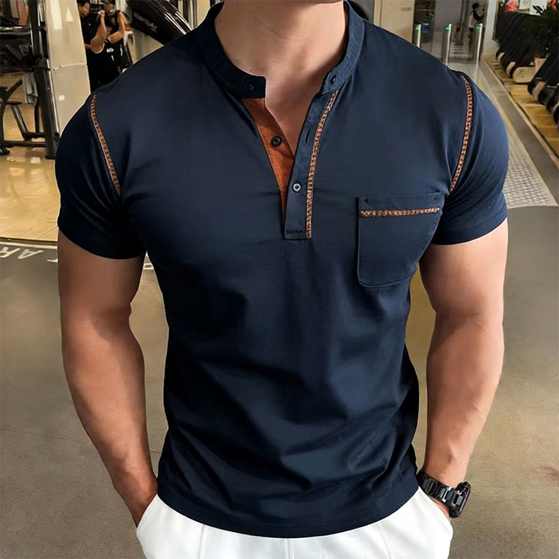 New Summer Men's Henry Collar  - Street Fashion China review and price