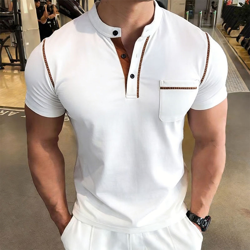 New Summer Men's Henry Collar  - Street Fashion China review and price